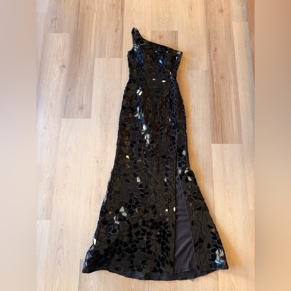 Sherri Hill Black Mirror Gown Size 2